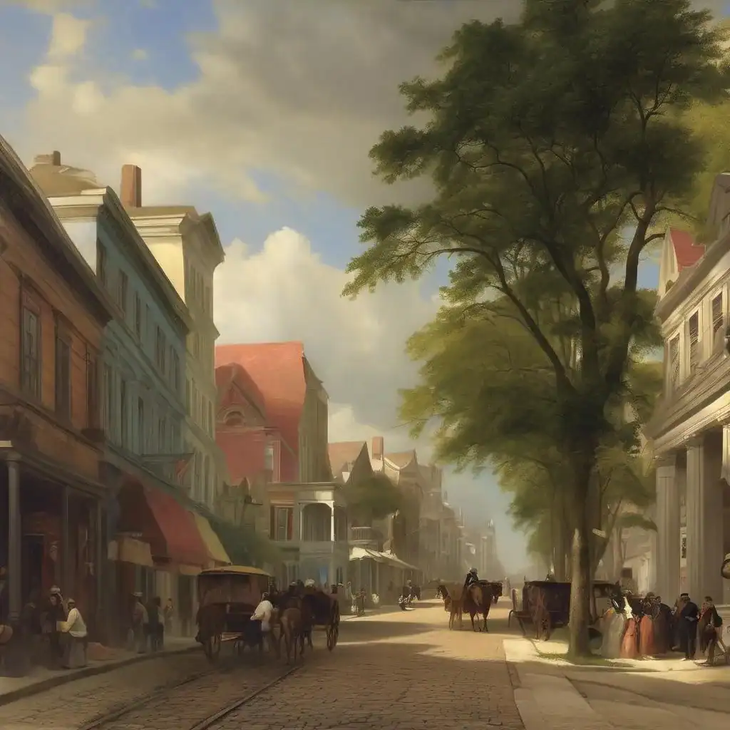 Street in Nassau – Albert Bierstadt