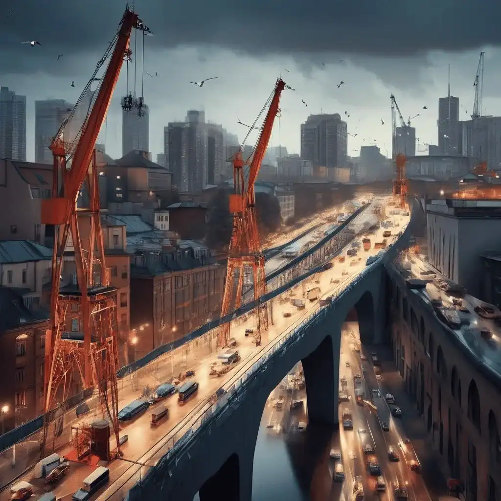 Kremenchug HPP. Cranes on the overpass – Oleksandr Pashenko