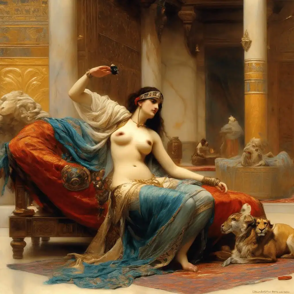 Odalisque Avec Puttis – Rudolf Ernst