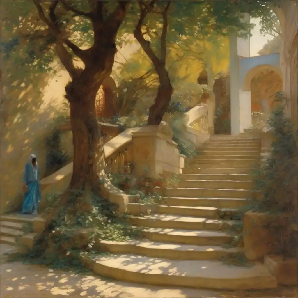 The Staircase Under the Trees – Rudolf Ernst